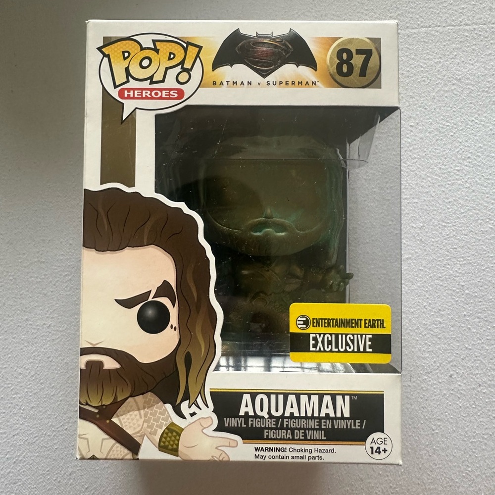 Brand New Funko Aquaman Pop Vinyl - Aquaman fr. Batman V Superman, SDCC Exclusi